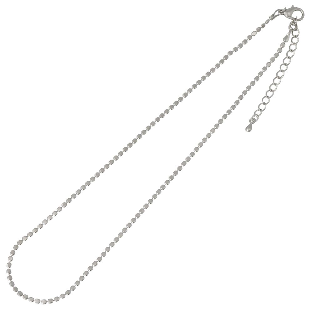 ネックレス ニッケルフリー sable silver メタル ドット フラット ボールチェーン ショートネックレス