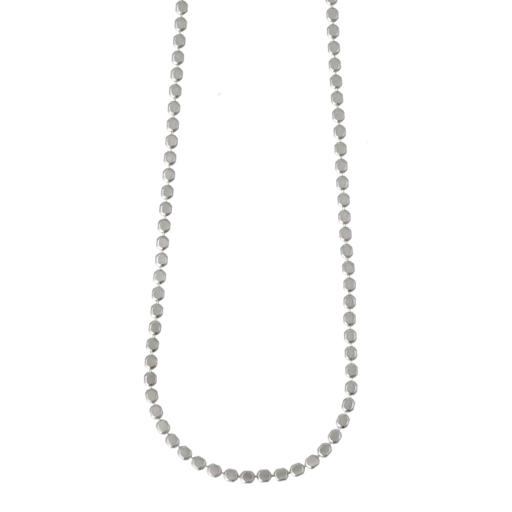 ネックレス ニッケルフリー sable silver メタル ドット フラット ボールチェーン ショートネックレス