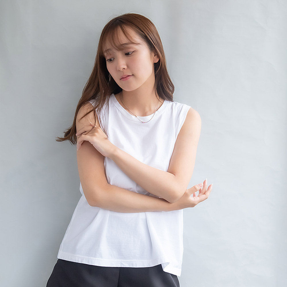 ネックレス ポイント 天然石 メタル カラー ビーズ パープル ステンレス ショートネックレス