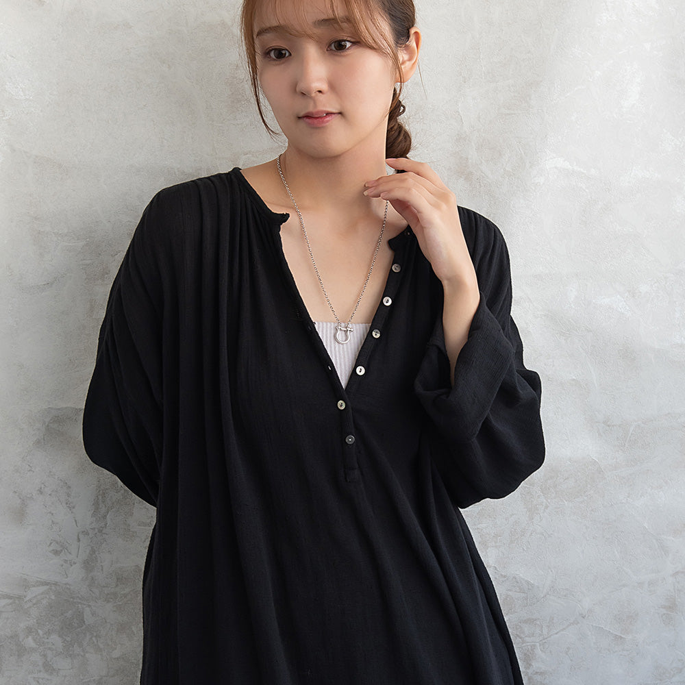 ネックレス Awesome ニッケルフリー メタル バウシャックル サークルチェーン ロングネックレス