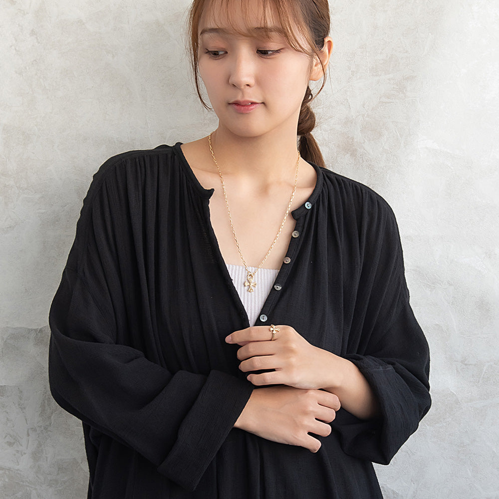 ネックレス Awesome ニッケルフリー メタル クロス オーバルチェーン ペンダントネックレス