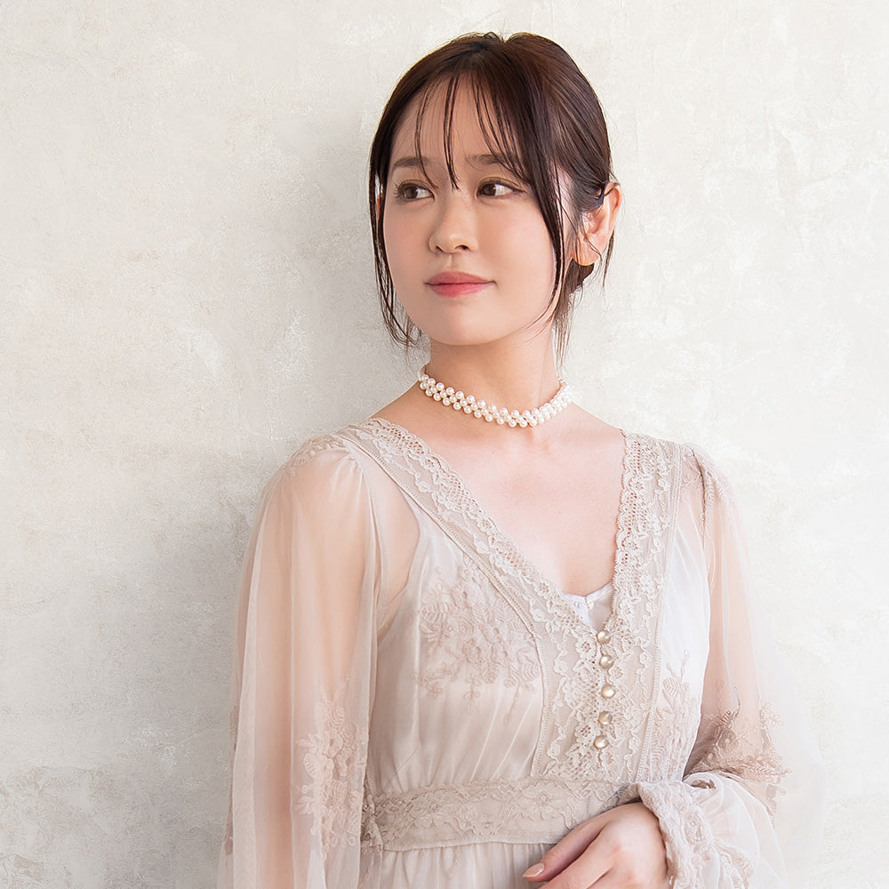 Classy ネックレス ニッケルフリー パール チョーカー ショートネックレス