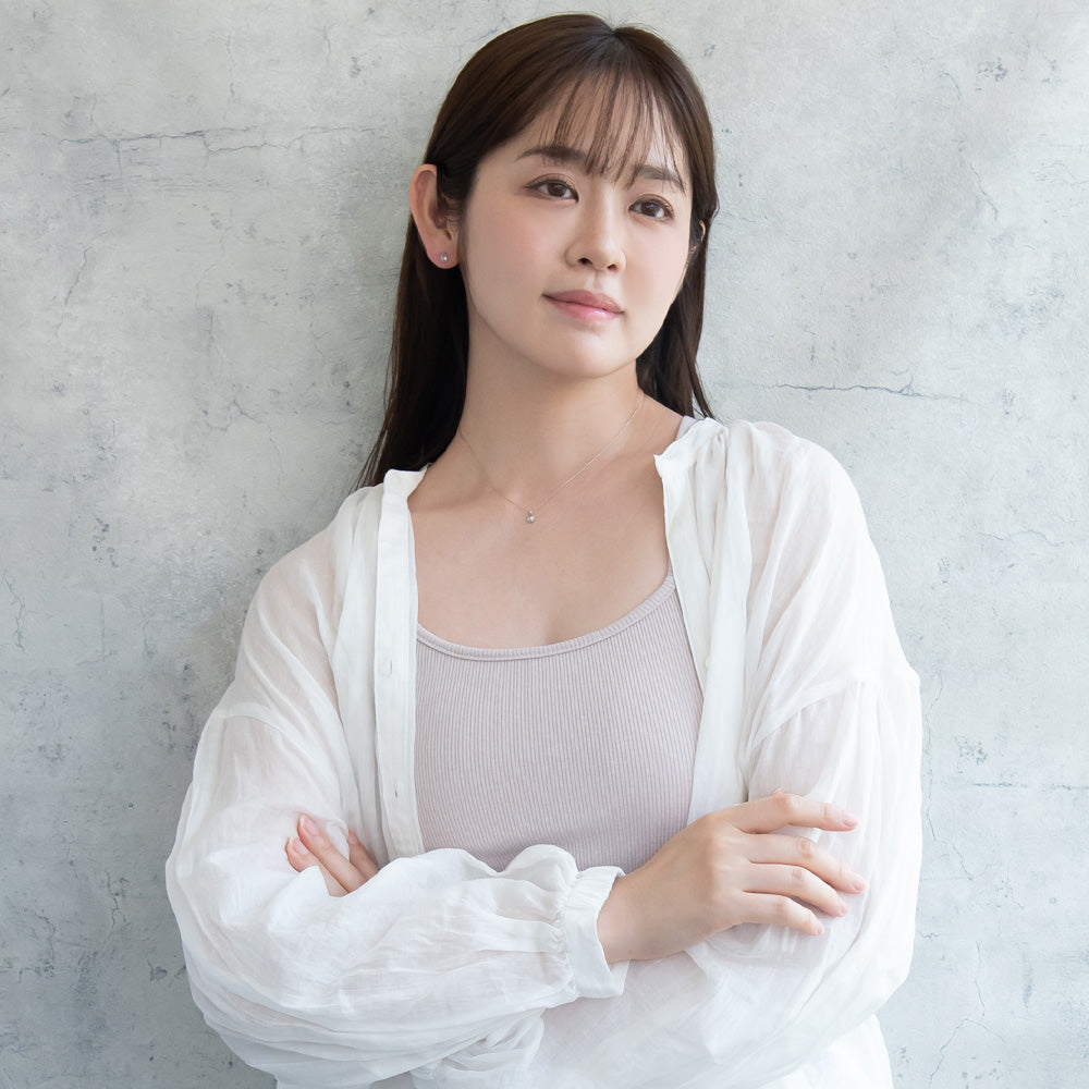ネックレス ニッケルフリー rose cut キュービックジルコニア メタル フレーム ティアドロップ プチネックレス