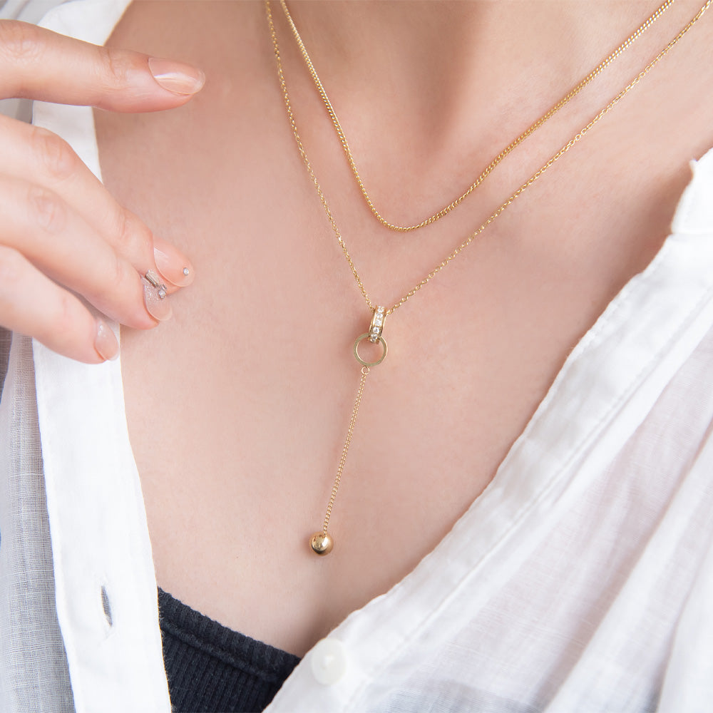 ネックレス ステンレス 2連 プチネックレス