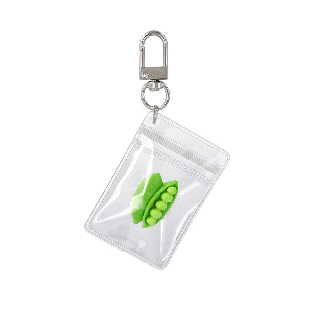 キーチャーム パプリカ サヤエンドウ トウモロコシ ニンジン 野菜 フード クリアケース メタル カラビナ U字型 ナスカン バッグチャーム キーホルダー