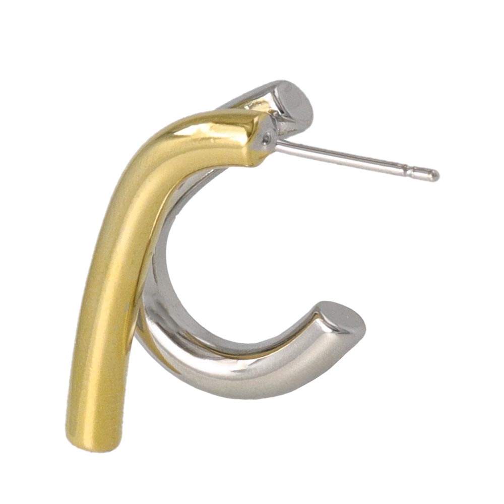 ピアス Combination Metal ニッケルフリー メタル J I ライン カーブ ステンレスポスト ドロップピアス
