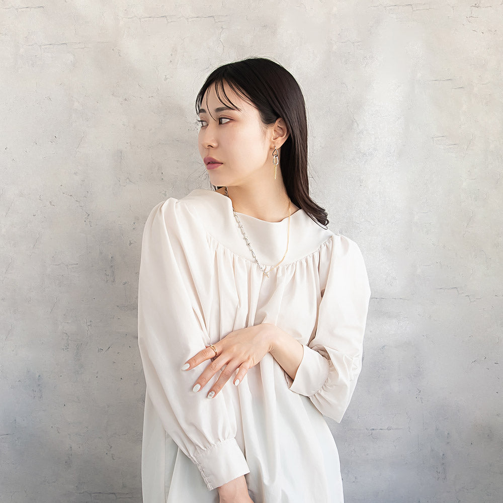 ピアス Combination Metal ニッケルフリー メタル ドロップ オーバル 下がり キヘイ チェーン ステンレスポスト スタッドピアス