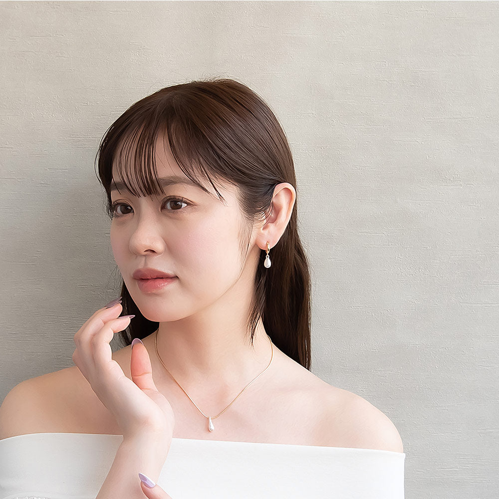 ピアス Combination Metal メタル ドロップ チタンポスト C型 ミニ スタッドピアス