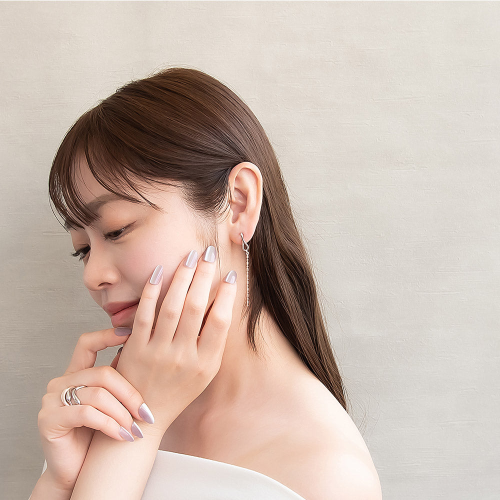 ピアス Combination Metal ニッケルフリー メタル ツイスト ∞ インフィニティー シリンダーボールチェーン チタンポスト スタッドピアス