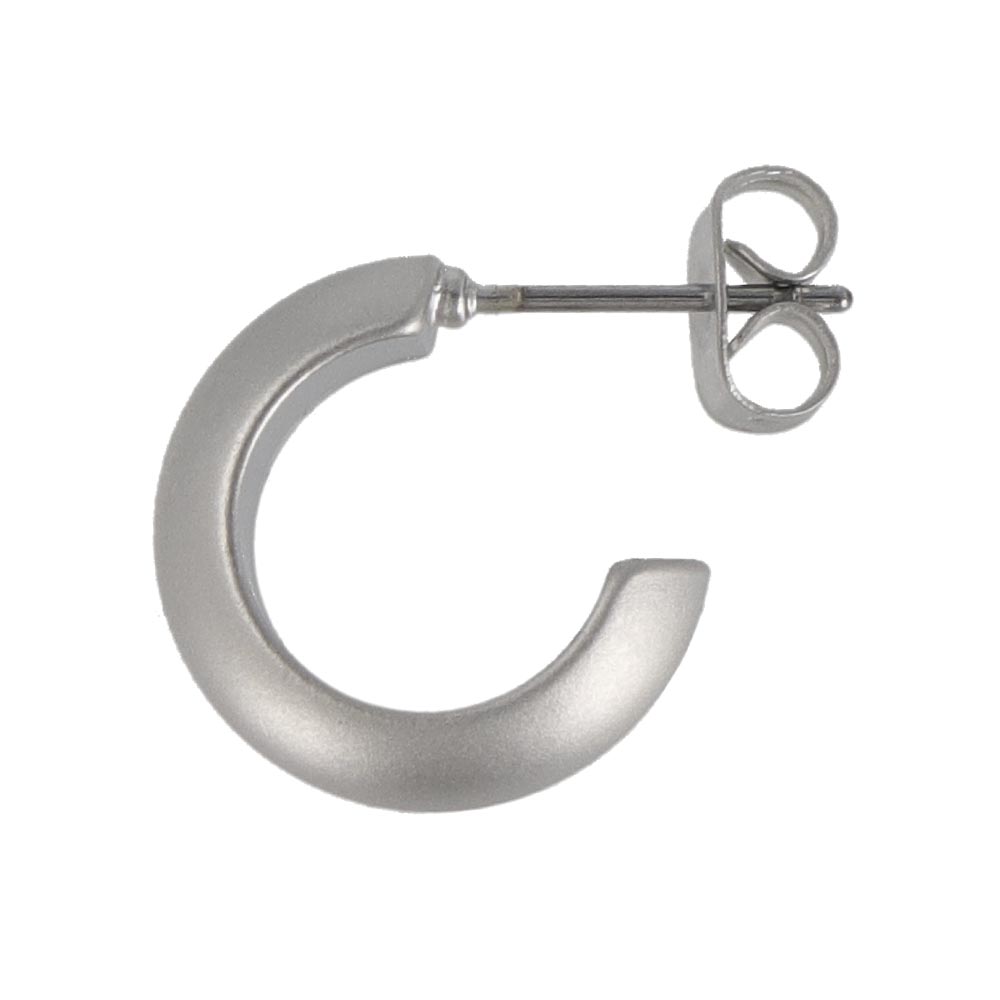 ピアス sable silver メタル カーブ ライン ラウンド C型 スタッドピアス