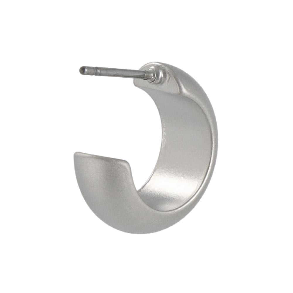 ピアス sable silver メタル カーブ ライン ラウンド C型 スタッドピアス