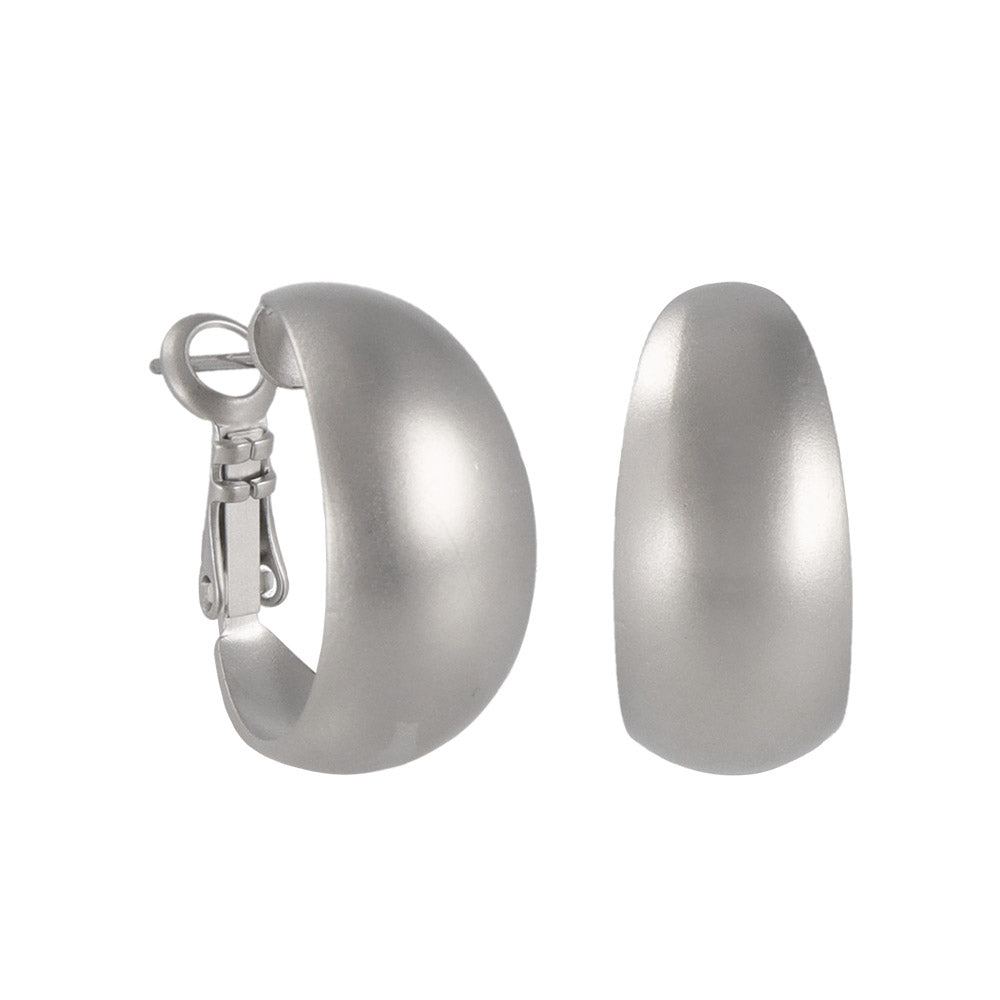 ピアス ニッケルフリー sable silver メタル ワイド プレート フープピアス