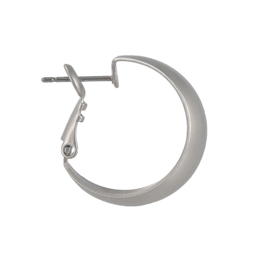 ピアス ニッケルフリー sable silver メタル ワイド プレート フープピアス