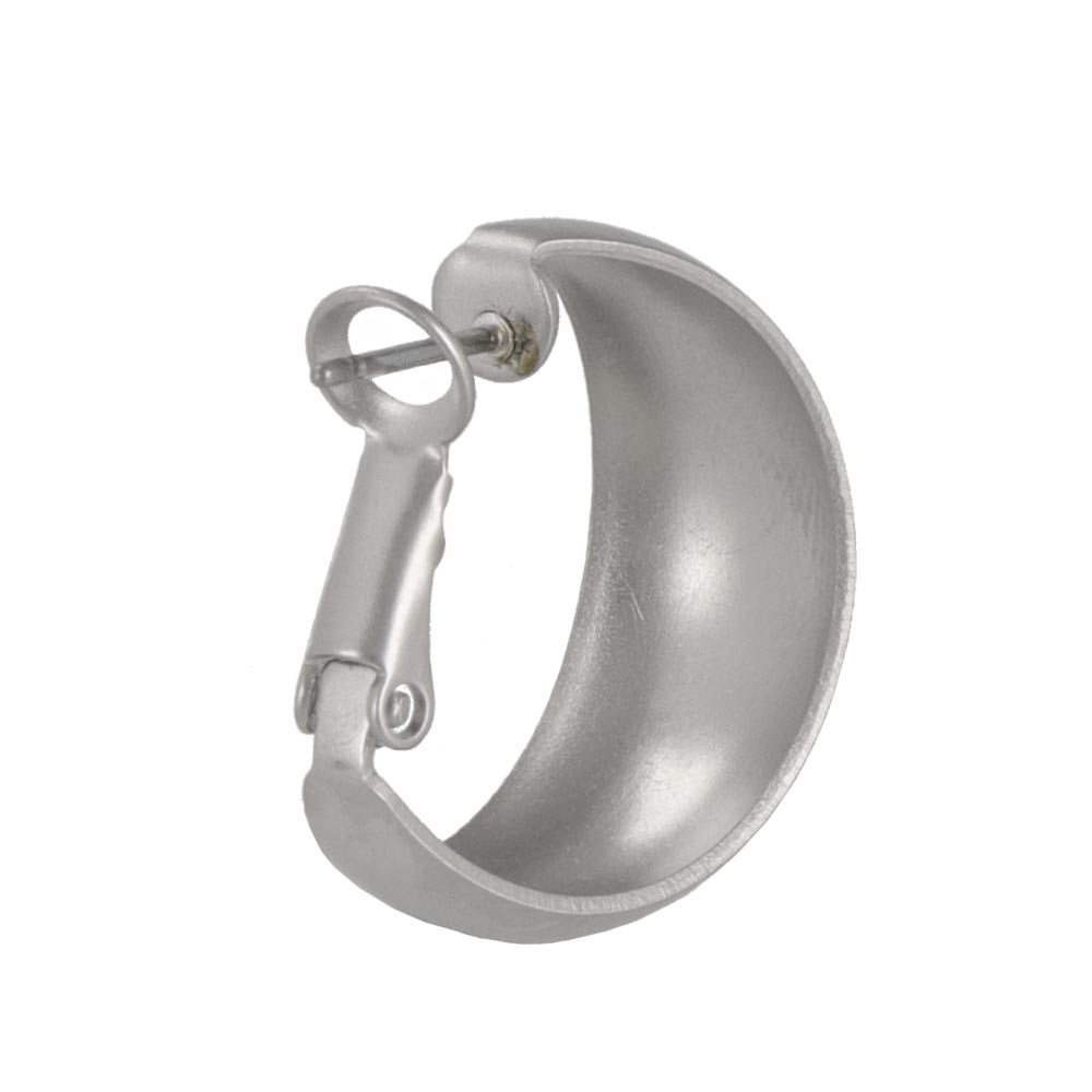 ピアス ニッケルフリー sable silver メタル ワイド プレート フープピアス