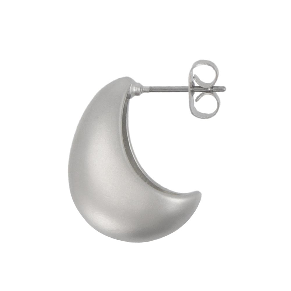 ピアス sable silver メタル ドロップ カーブ C型 スタッドピアス