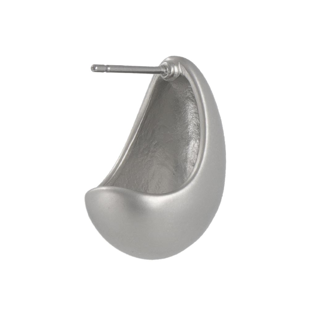 ピアス sable silver メタル ドロップ カーブ C型 スタッドピアス