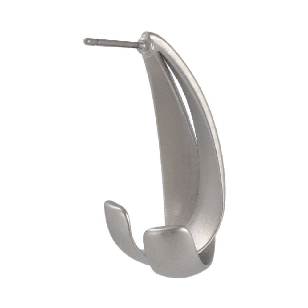 ピアス sable silver メタル J クロス ライン ドロップ C型 スタッドピアス