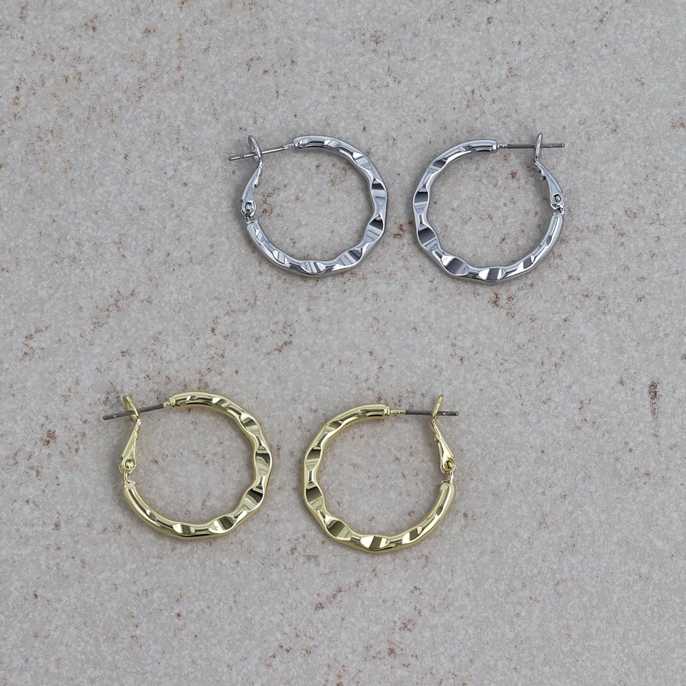 ピアス ニッケルフリー メタル チタンポスト フープピアス