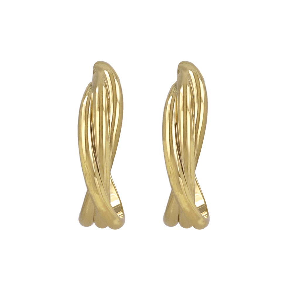 ピアス ニッケルフリー メタル クロス チタンポスト フープピアス