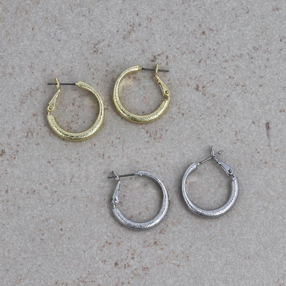 ピアス ニッケルフリー メタル チタンポスト フープピアス