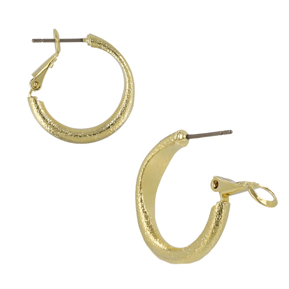 ピアス ニッケルフリー メタル チタンポスト フープピアス
