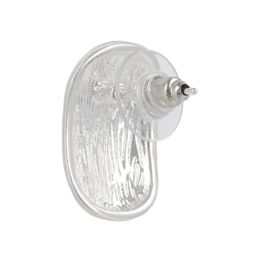 ピアス ニッケルフリー neige. メタル プレート オーバル フラット スタッドピアス