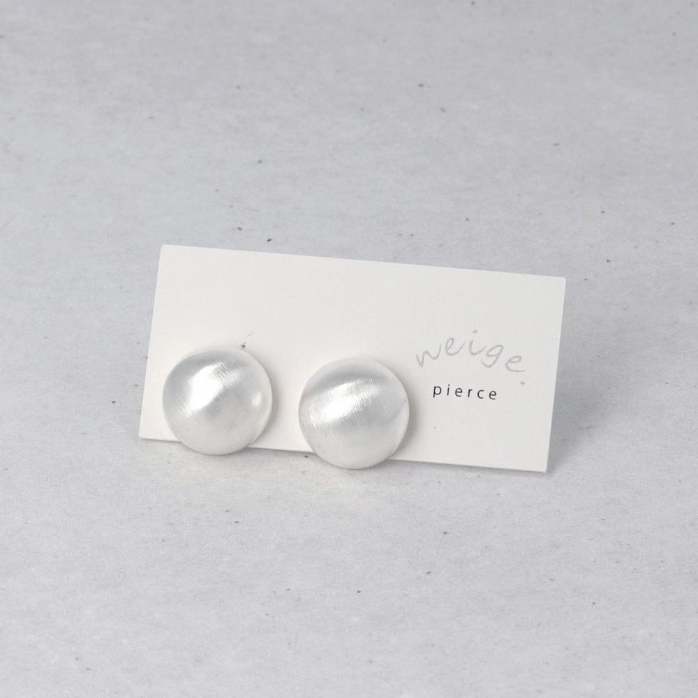 ピアス ニッケルフリー neige. メタル プレート サークル スタッドピアス