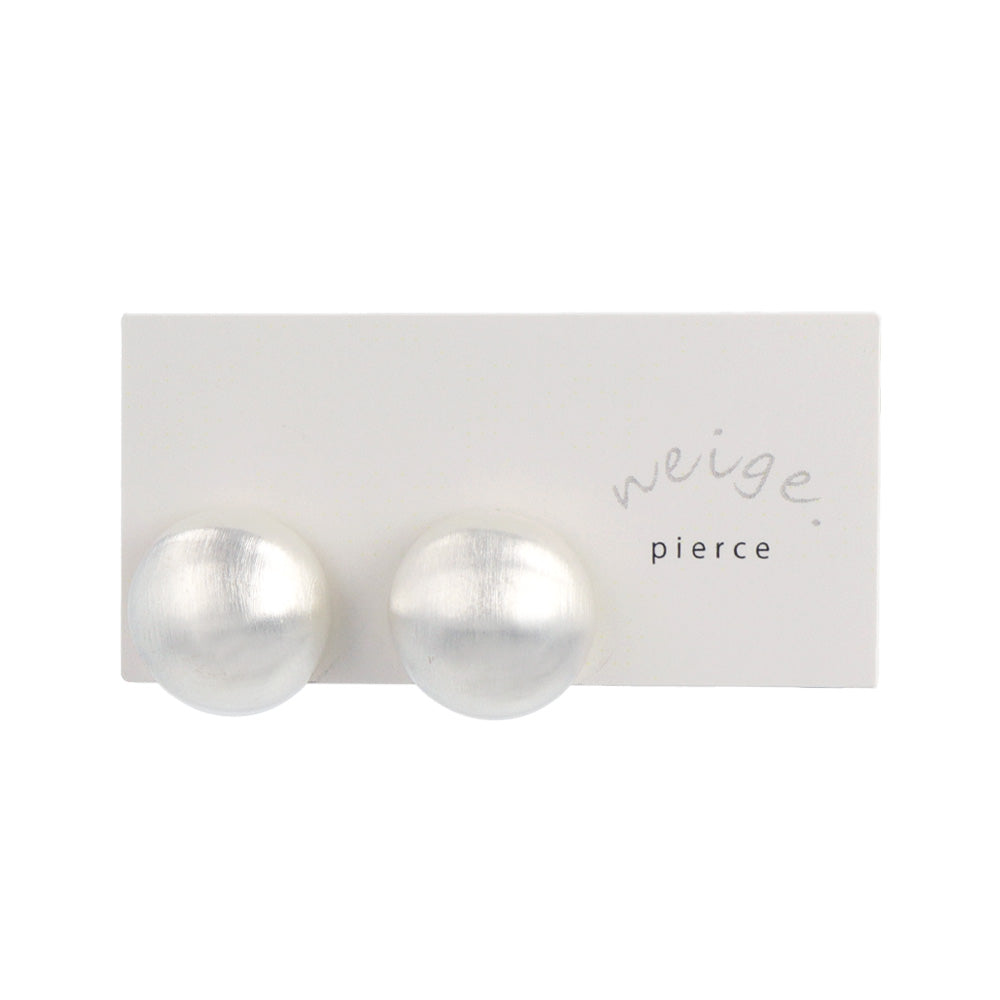 ピアス ニッケルフリー neige. メタル プレート サークル スタッドピアス