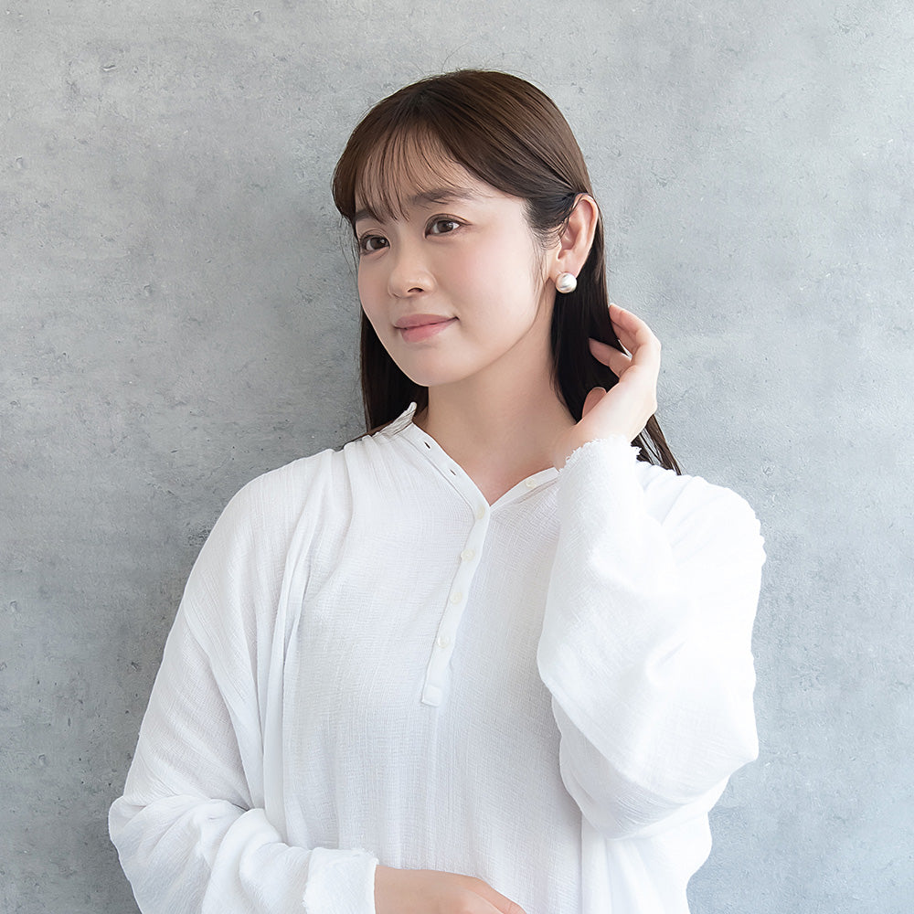 ピアス ニッケルフリー neige. メタル プレート サークル スタッドピアス