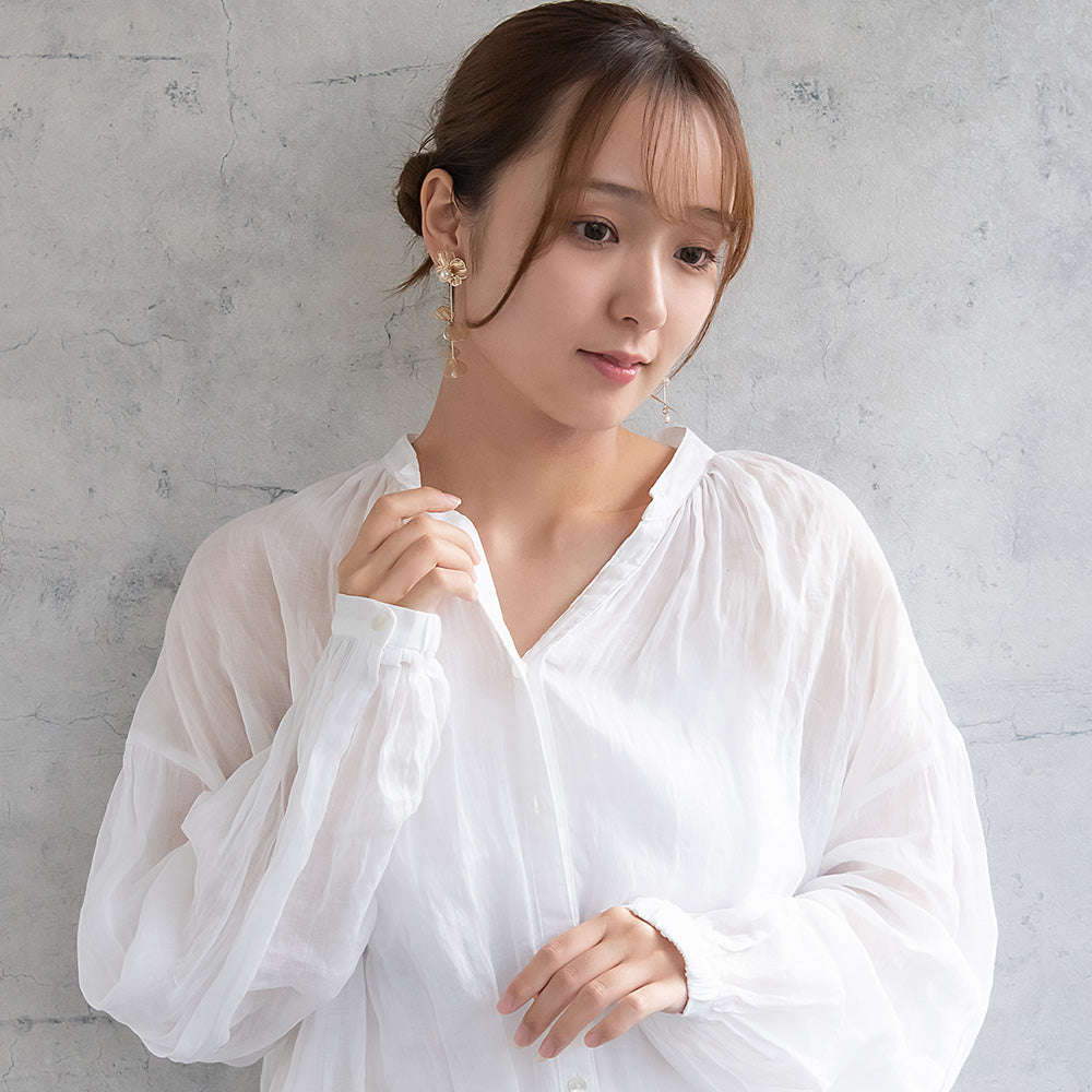 ピアス ニッケルフリー フラワー パール ステンレスポスト スタッドピアス