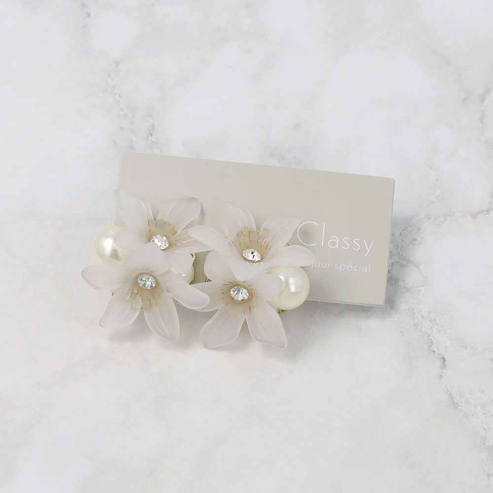 Classy ピアス ニッケルフリー フラワー パール スタッドピアス