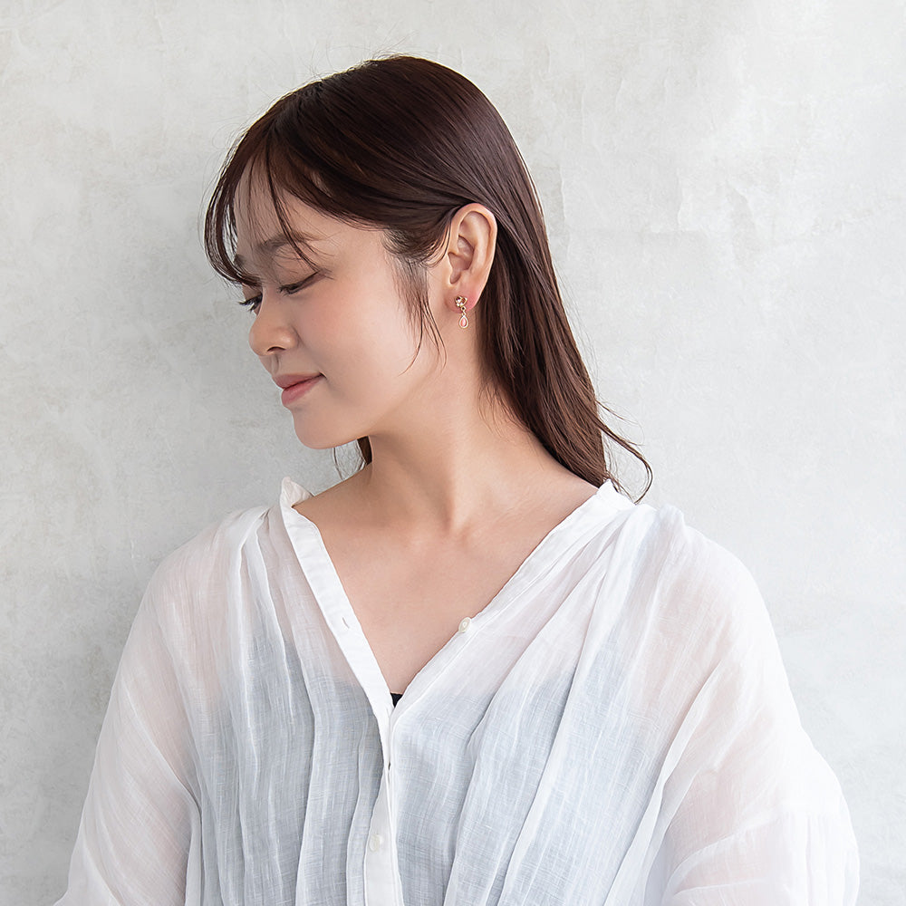 ピアス ニッケルフリー ハート ティアドロップ チタンポスト スタッドピアス