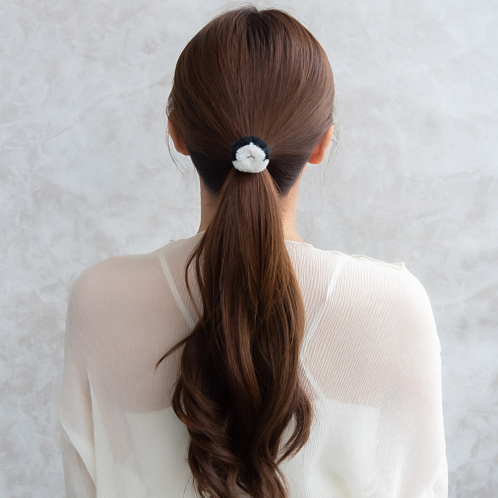 ヘアゴム キーチャーム ふわもこ ぬいぐるみ レッサーパンダ コアラ ネコ どうぶつ アニマル 2way キーホルダー ヘアポニー
