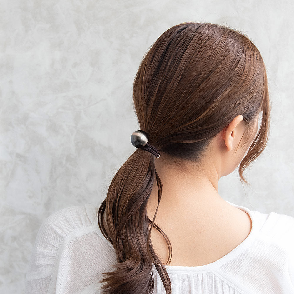 ヘアゴム アンティークブロンズ ボール
