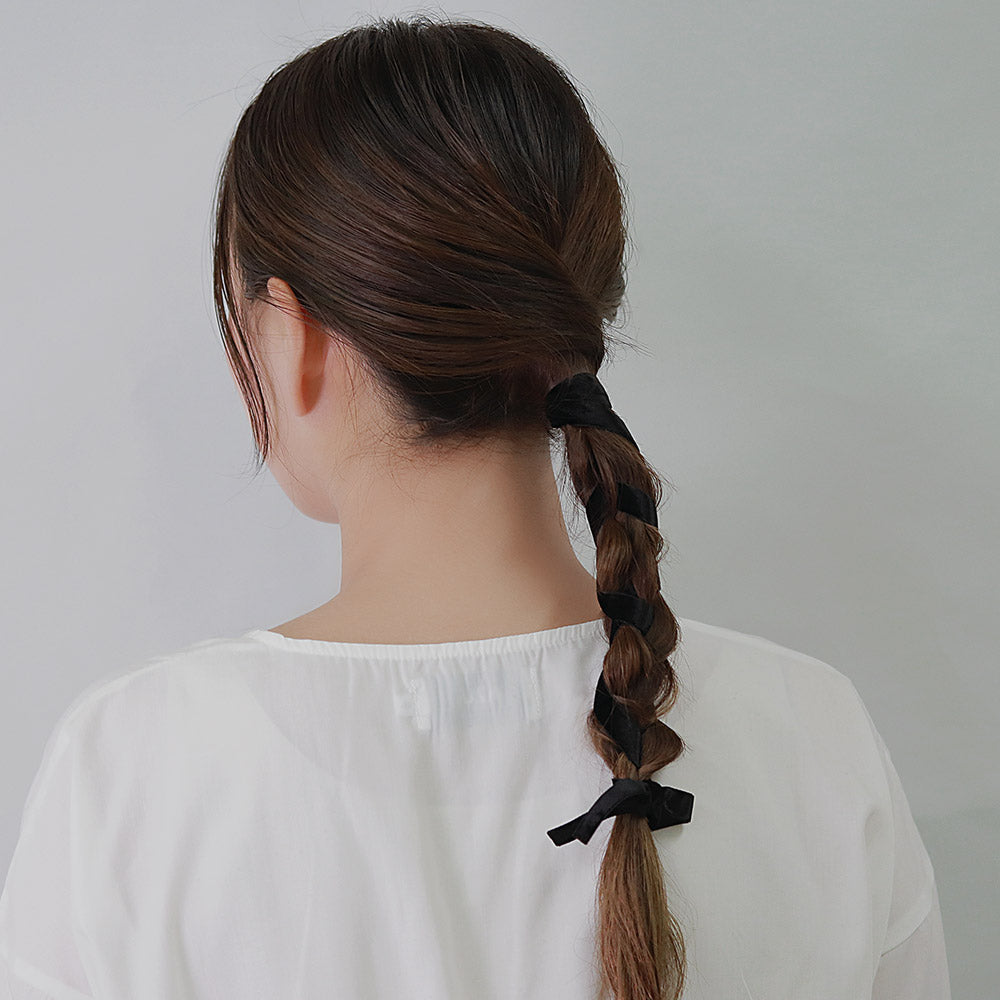 リボンテープ ベロア ブラック 幅12mm