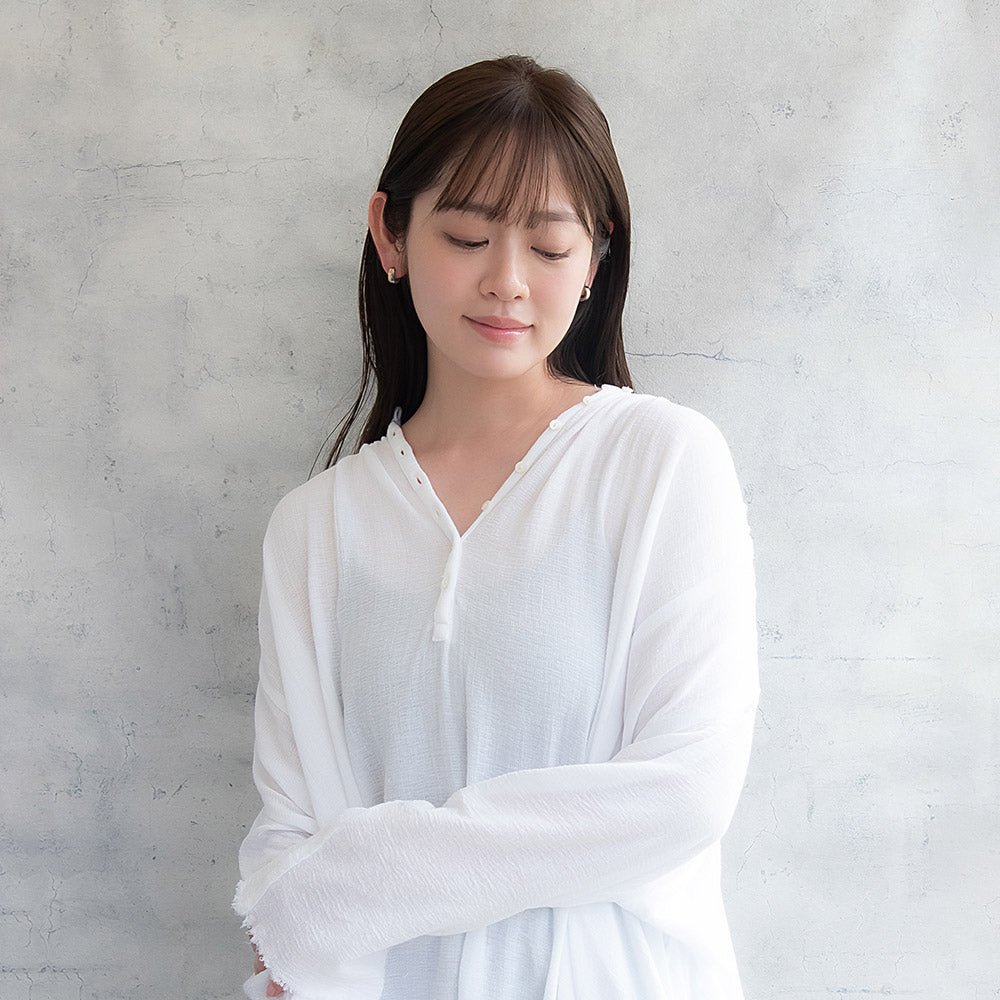 ピアス ステンレス コンビカラー ダブル ライン ステンレスポスト ミニ ワンタッチ キャッチレス フープピアス