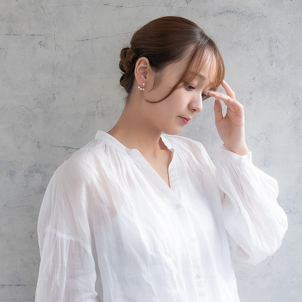 ピアス ニッケルフリー パール チタンポスト バックキャッチ スタッドピアス