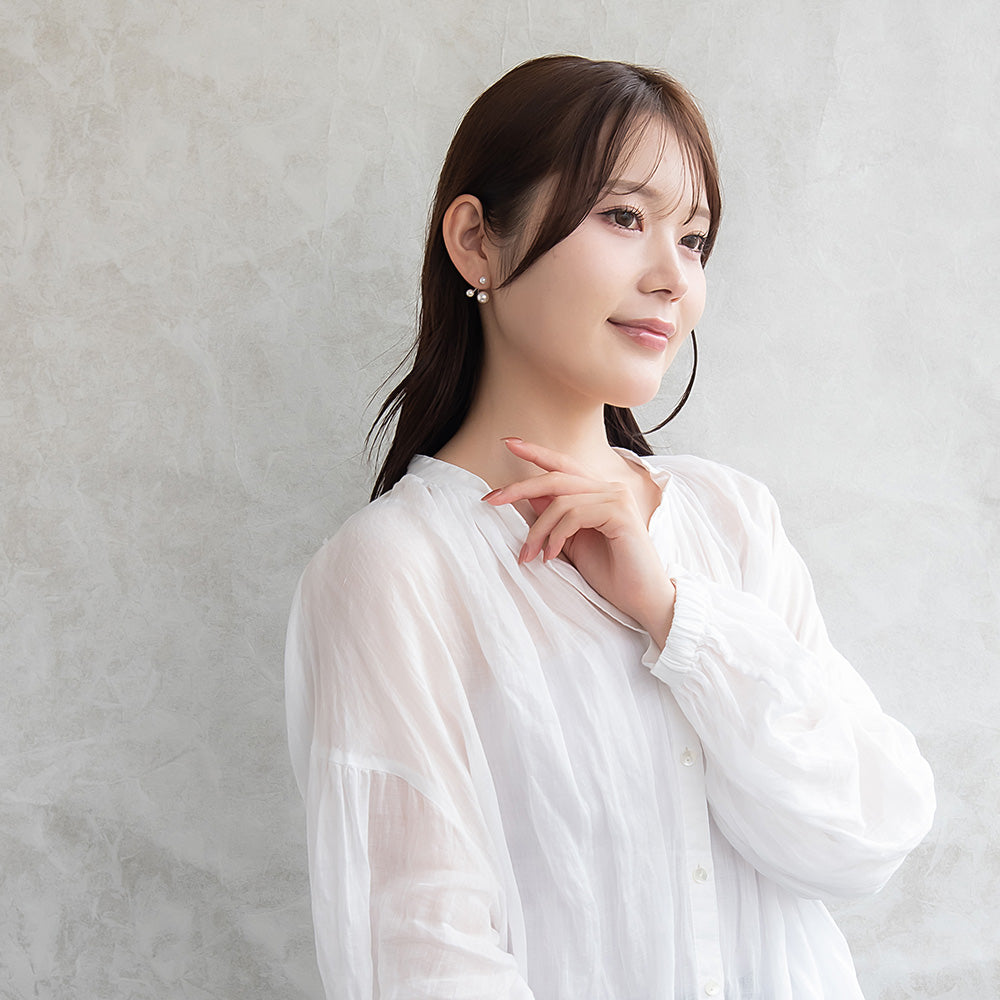 ピアス ニッケルフリー パール チタンポスト バックキャッチ スタッドピアス