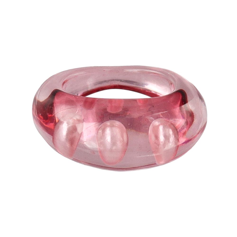 リング メルト ぷっくり ボリューム トリプル パール クリア カラー 12号 指輪