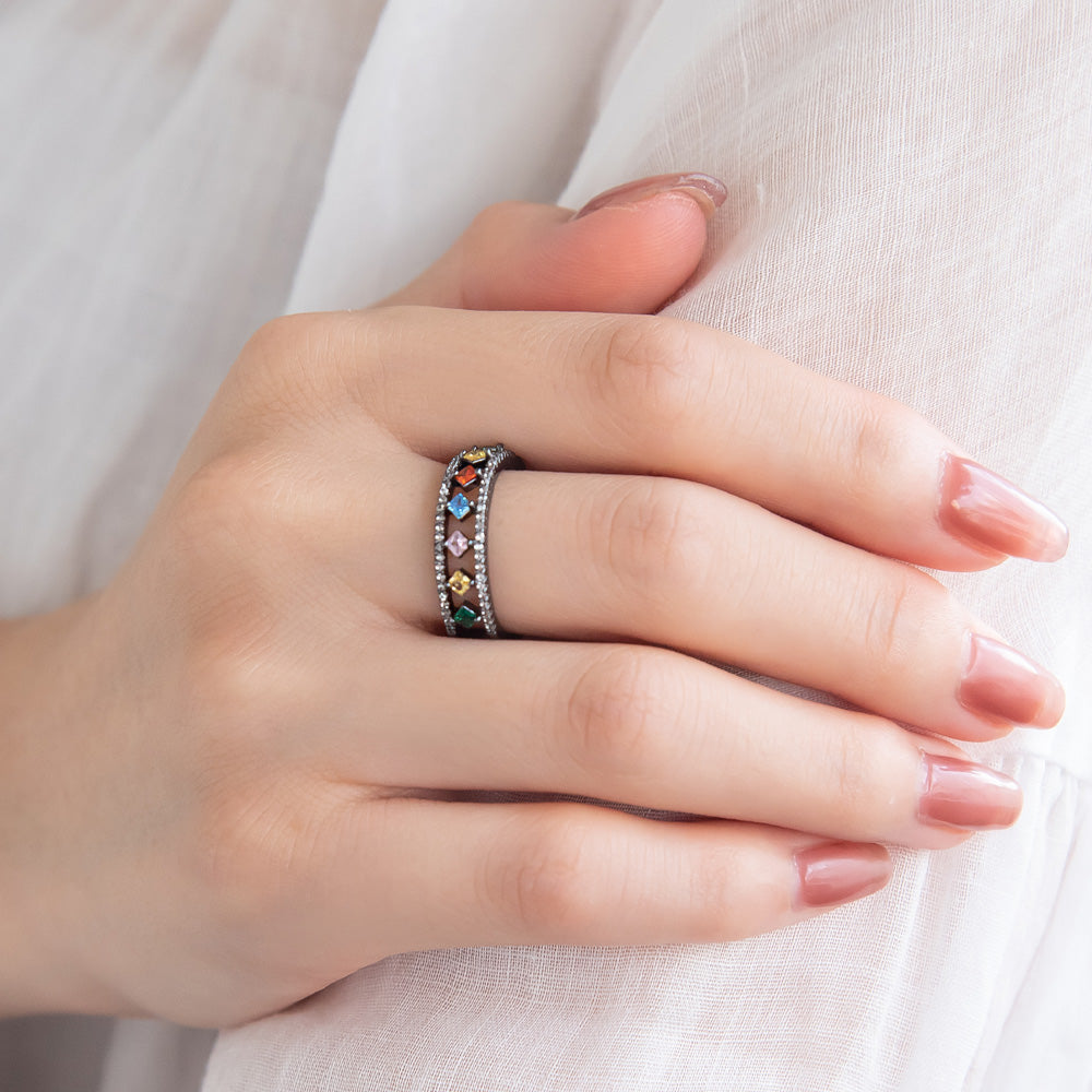 リング ニッケルフリー カラフル キュービックジルコニア 13号 指輪