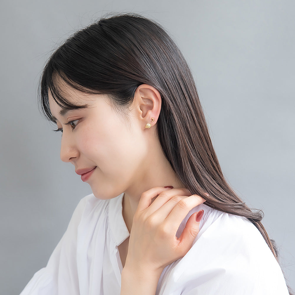 ピアス ニッケルフリー メタル キュービックジルコニア 三日月 星 惑星 6個セット シルバー925ポスト スタッドピアス
