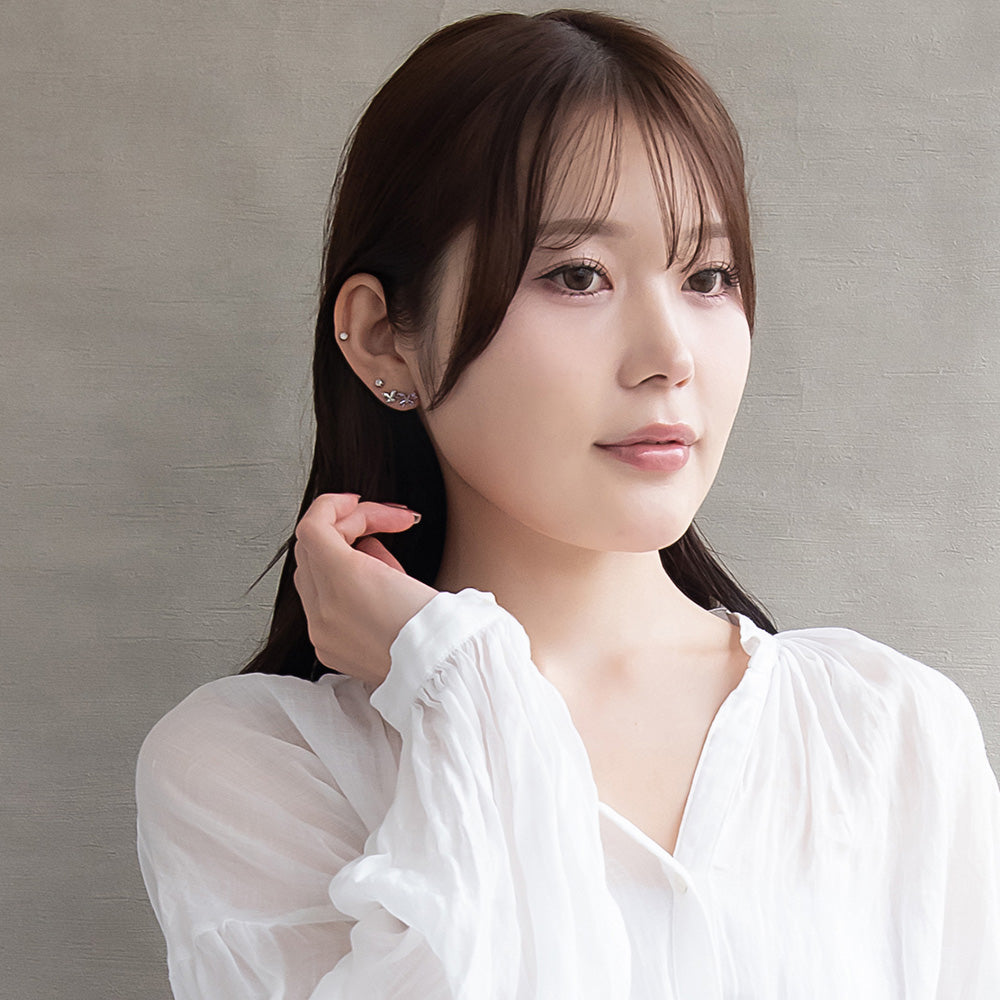 ピアス ニッケルフリー バラフライ 6個セット チタンポストポスト スタッドピアス