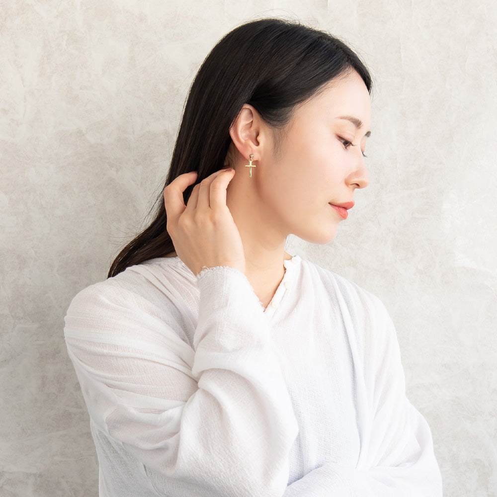 ピアス クロス 6個セット サージカルステンレスポスト スタッドピアス