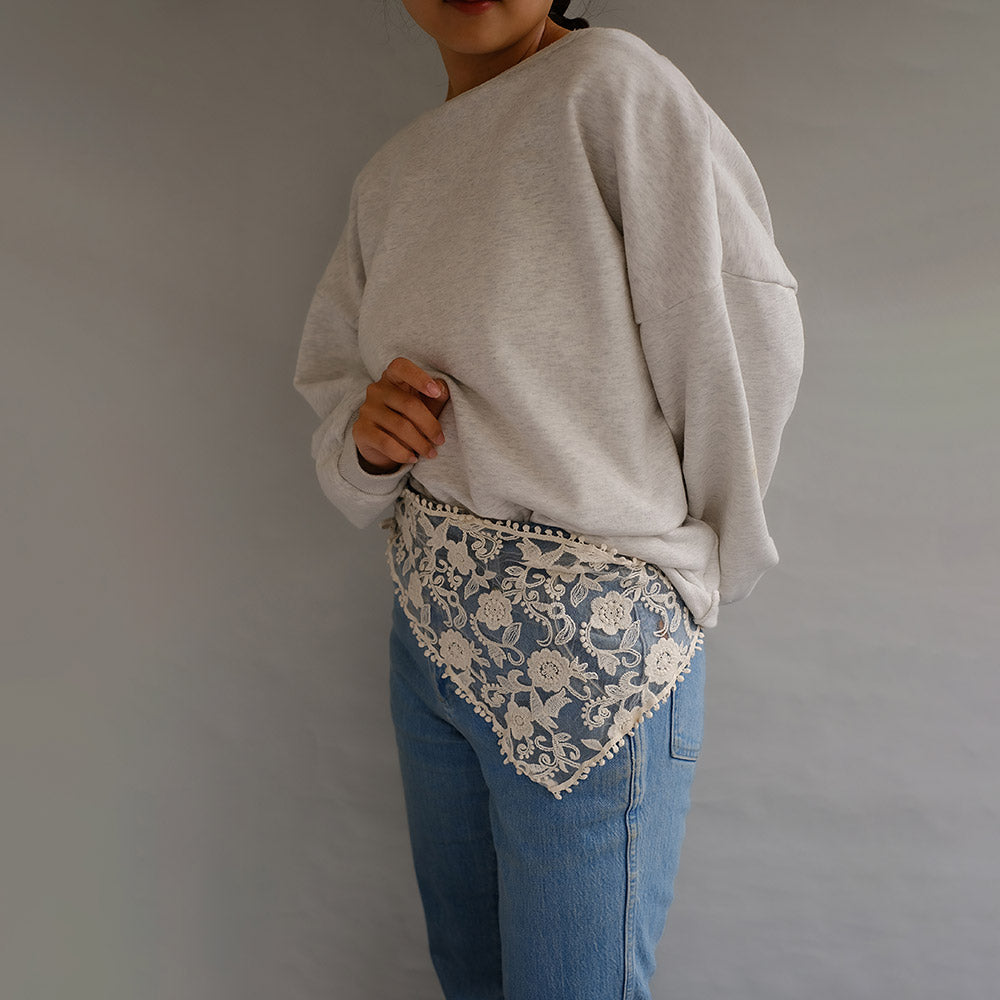 ヘッドドレス チュール 刺繍 フラワー 花 ボタニカル 柄 ヘッドスカーフ バブーシュカ