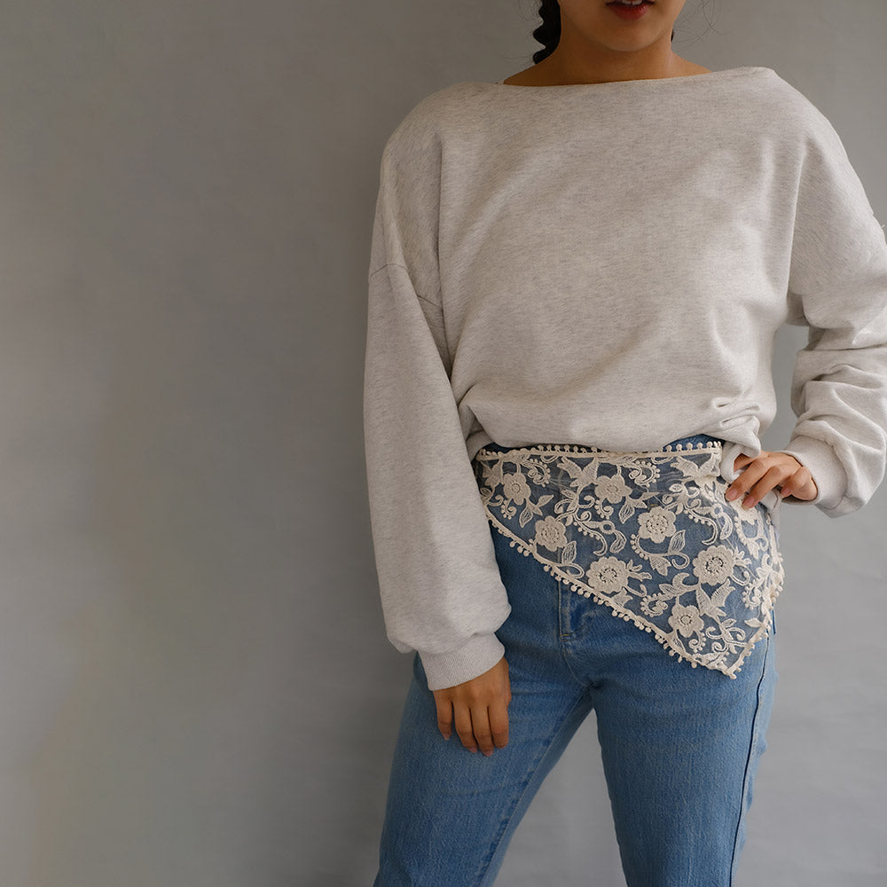 ヘッドドレス チュール 刺繍 フラワー 花 ボタニカル 柄 ヘッドスカーフ バブーシュカ