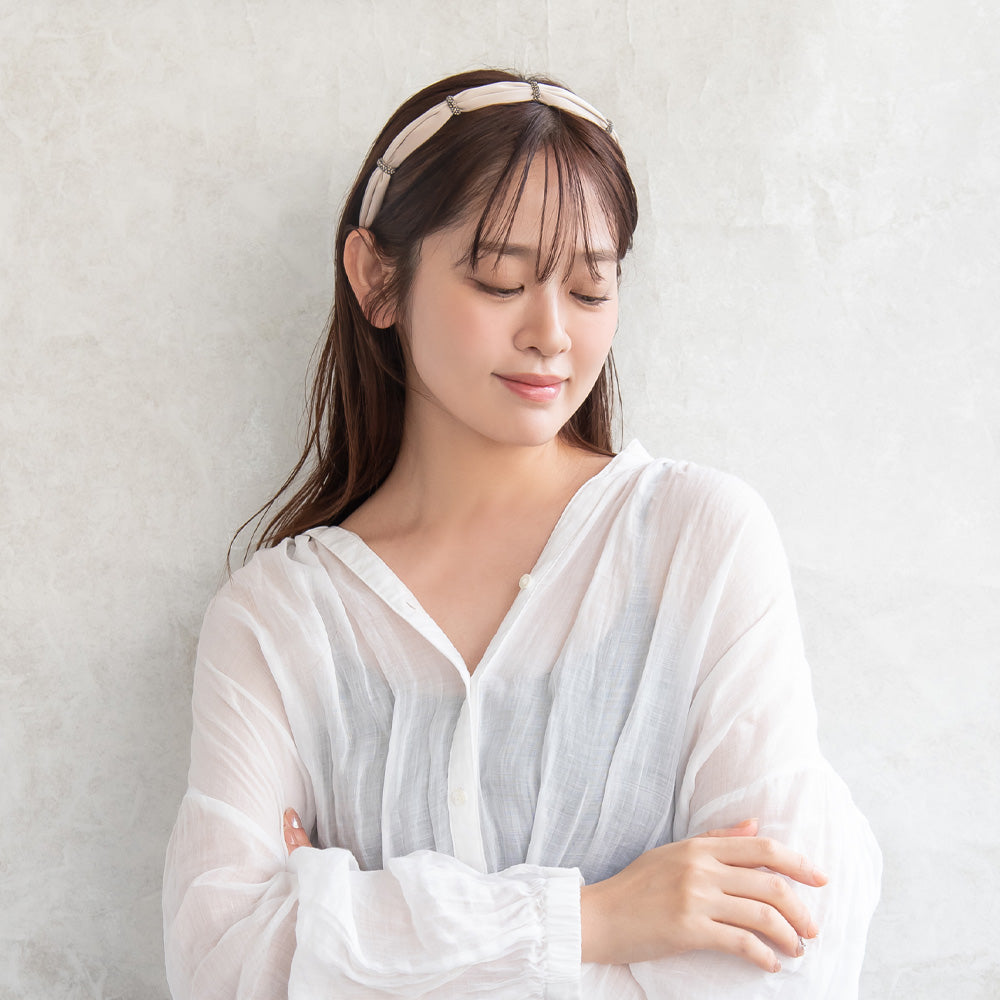 カチューシャ ストーン 細身