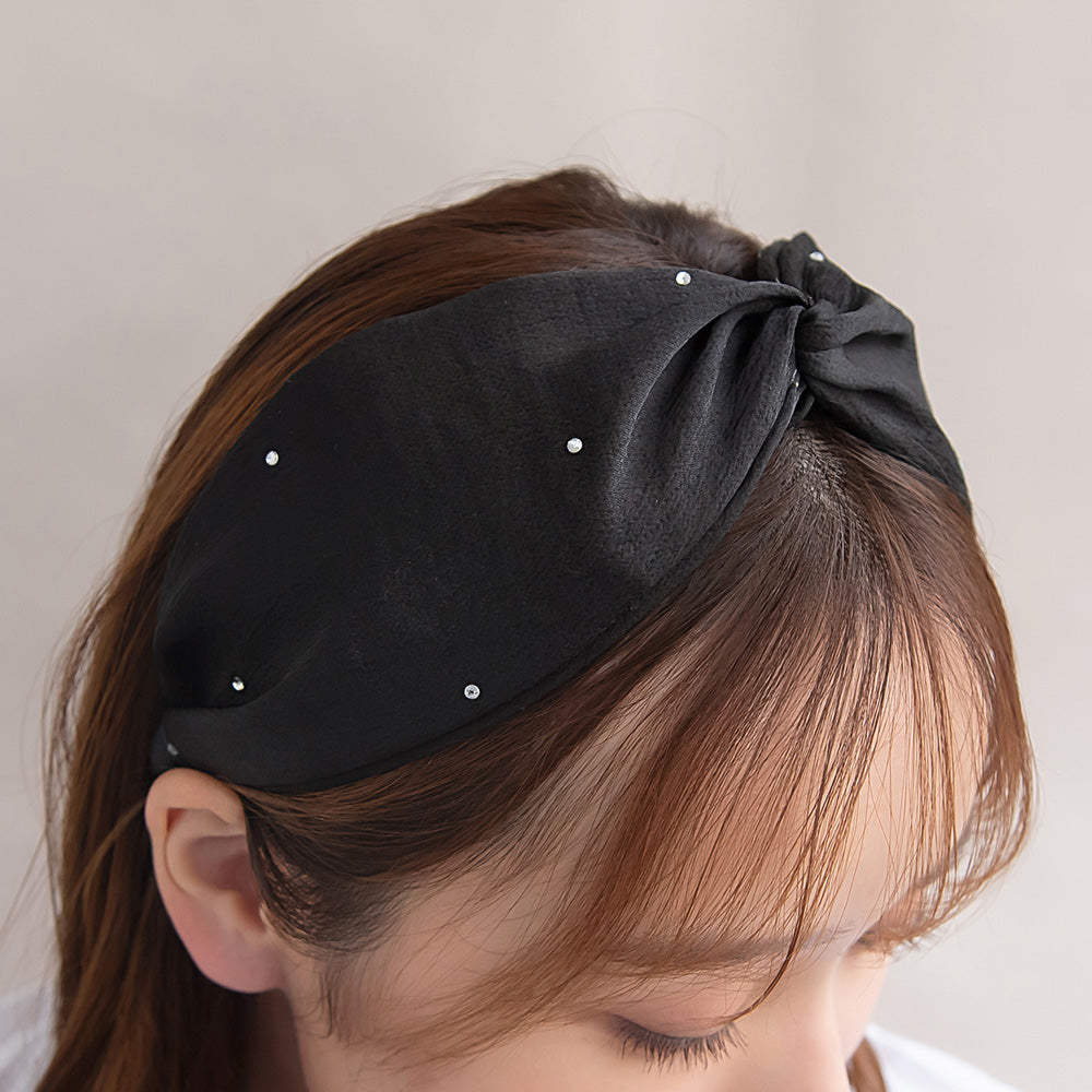 カチューシャ 幅広 ストーン