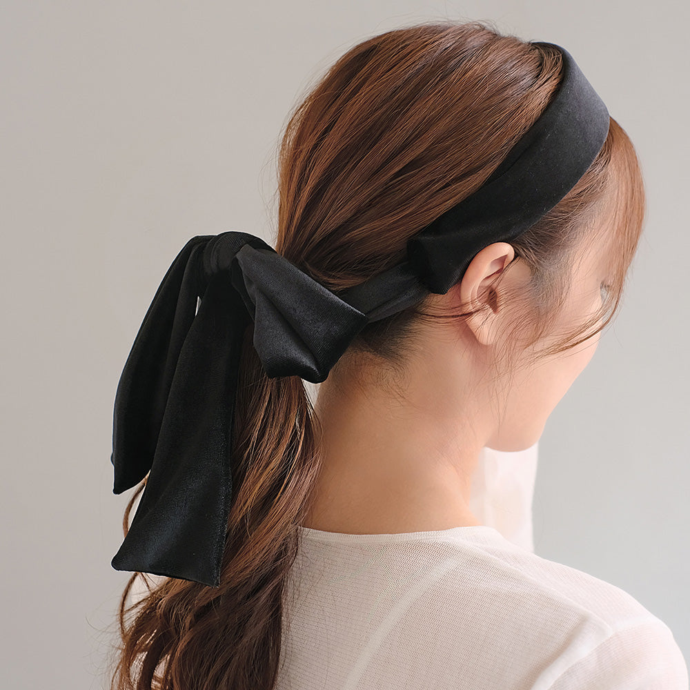 カチューシャ ベロア リボン