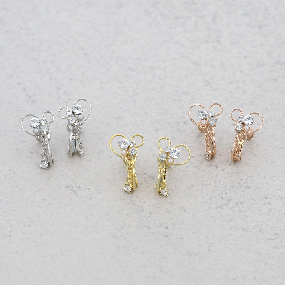 イヤリング ニッケルフリー ミニ パール ストーン ワイヤー ドロップ