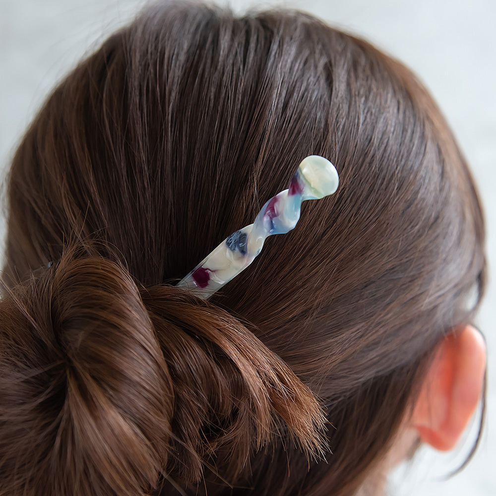 かんざし hair stick マーブル カラー ツイスト